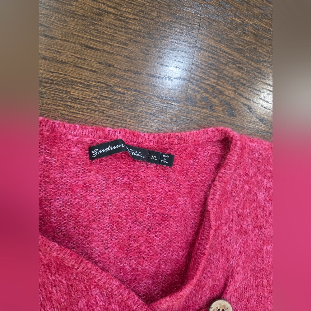 Gudrun Sjoden Pink Sleeveless Sweater Vest Sz.XL - Picture 2 of 7